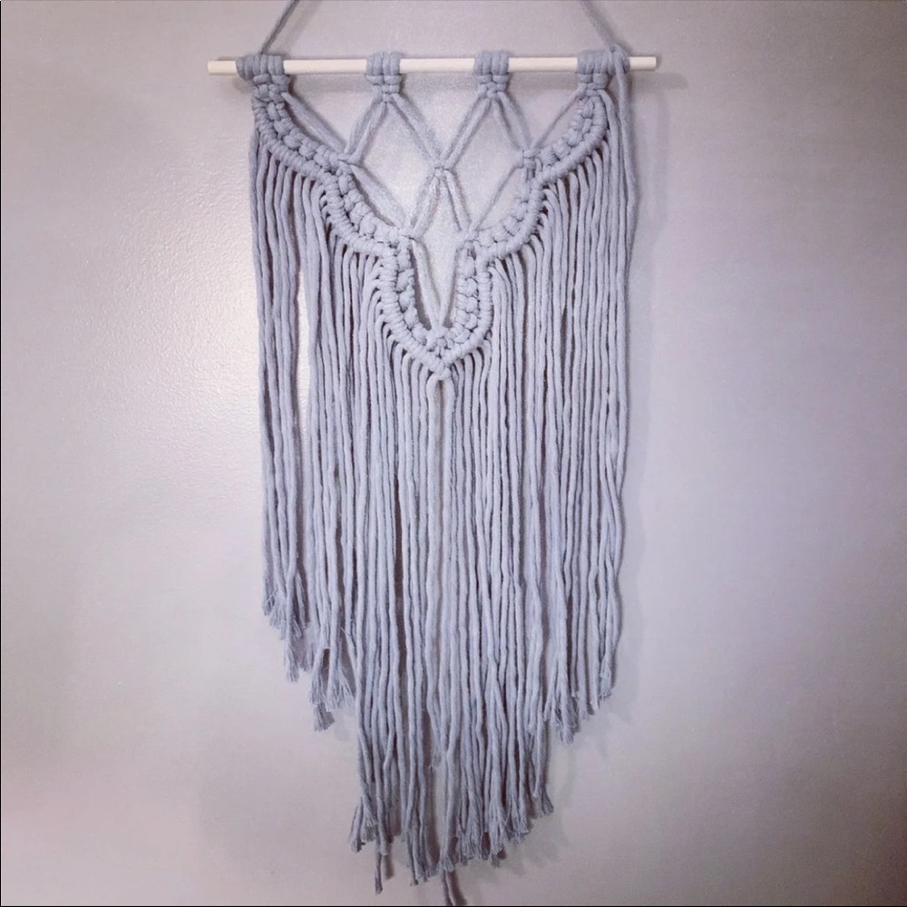 Boho Macrame Wallhanging • Gray - Picture 1 of 3